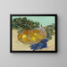 Still life with oranges and lemons with blue gloves - Vincent van Gogh — framed artwork on a wall