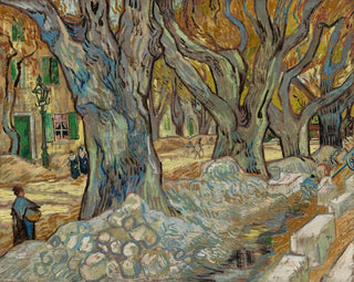 Les grands platanes, les réparateurs de routes à Saint-Rémy - Vincent van Gogh — artwork view