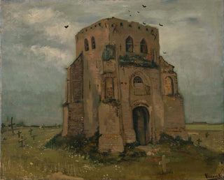 The Old Bell Tower of Nuenen The Peasants' Cemetery - Vincent van Gogh — artwork view