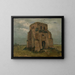 The Old Bell Tower of Nuenen The Peasants' Cemetery - Vincent van Gogh — framed artwork on a wall