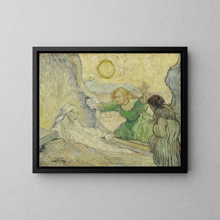 The Resurrection of Lazarus - Vincent van Gogh — framed artwork on a wall