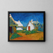 Three white cottages at Saintes-Maries - Vincent van Gogh — framed artwork on a wall