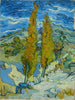 Two Poplars in the Alpilles near Saint-Rémy - Vincent van Gogh — artwork view