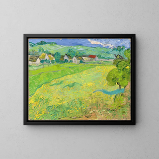 View of the Vessenots near Auvers - Vincent van Gogh — framed artwork on a wall
