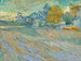 View of the asylum and the Saint-Paul de Mausole chapel in Saint-Rémy - Vincent van Gogh — artwork view