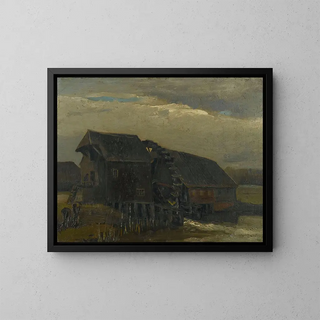 Watermill at Opwetten - Vincent van Gogh — framed artwork on a wall
