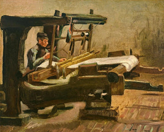 Tisserand turned to the right - Vincent van Gogh — artwork view
