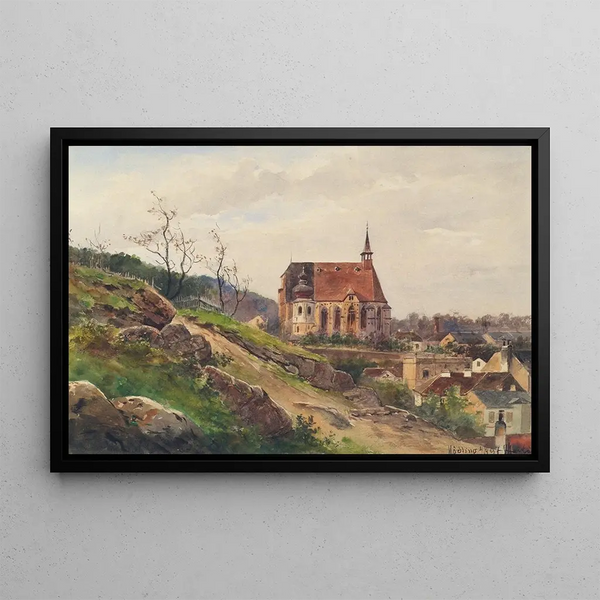Mödling - Vincenz Havlicek — framed artwork on a wall