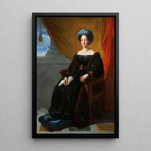 Portrait of Klementyna Ostrowska née Sanguszko - Vincenzo Camuccini — framed artwork on a wall