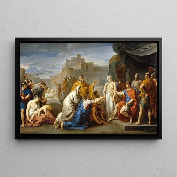 The Dream of Scipio - Vincenzo Camuccini — framed artwork on a wall