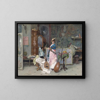 Chez le luthier - Vincenzo Capobianchi — framed artwork on a wall