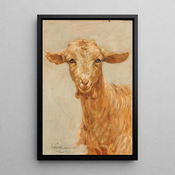 A goat - Vincenzo Caprile — framed artwork on a wall