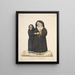 an ancient Maltese painting, A lady in Faldetta - Vincenzo Fenech — framed artwork on a wall