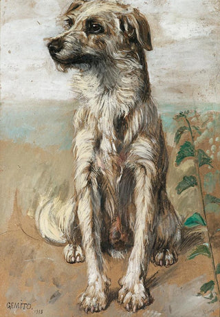 Vincenzo Gemito - Sitzender Hund.webp