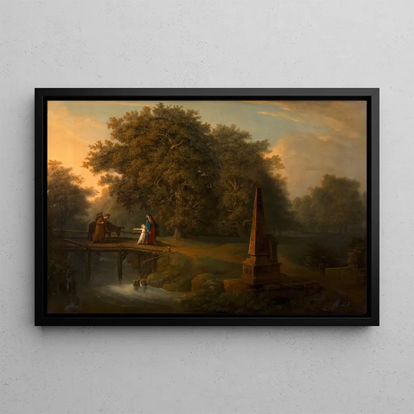 Fuite en Égypte - Vinzenz Fischer — framed artwork on a wall