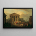 Sacrifice devant un temple romain - Vinzenz Fischer — framed artwork on a wall