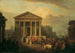 Sacrifice devant un temple romain - Vinzenz Fischer — artwork view