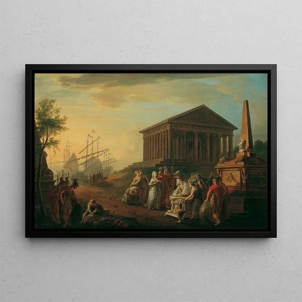 The Sacrifice of Polyxena - Vinzenz Fischer — framed artwork on a wall