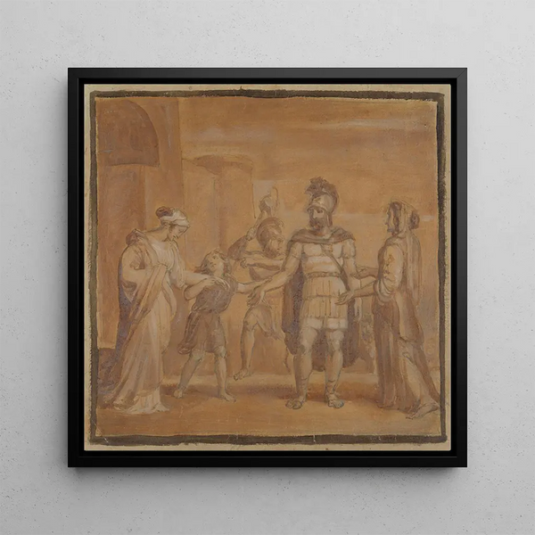 Virgilia and Volumnia plead with Coriolanus - Robert Smirke — wall display of the artwork