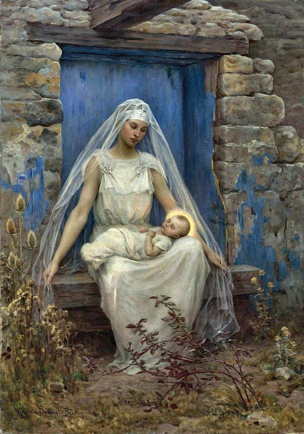 Alma Mater - Virginie Demont-Breton — framed artwork on a wall