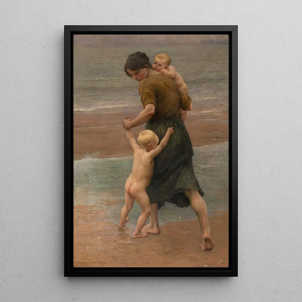 Dans l'eau - Virginie Demont-Breton — framed artwork on a wall