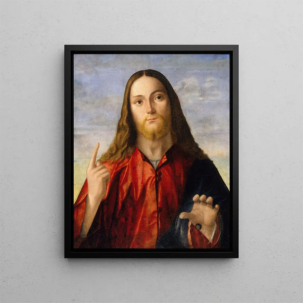 Benediction of Christ - Vittore Carpaccio — framed artwork on a wall