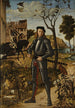 Young knight in a landscape - Vittore Carpaccio — artwork view
