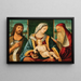 La Vierge à l'Enfant avec saint Jean-Baptiste et saint Jérôme - Vittore Carpaccio et Benedetto Carpaccio — framed artwork on a wall