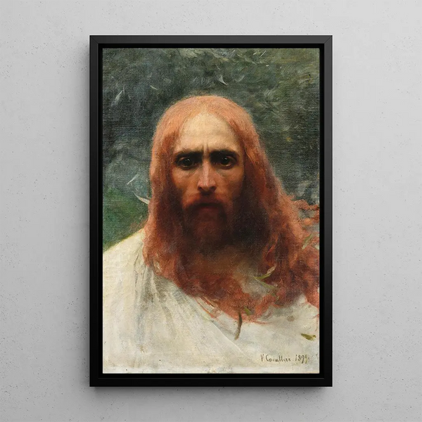 Head of Christ - Vittorio Cavalleri — framed artwork on a wall