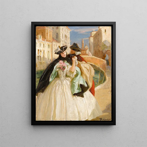 Carnival in Venice - Vittorio Emanuele Bressanin — framed artwork on a wall