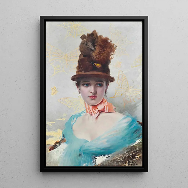An Elegant - Vittorio Matteo Corcos — framed artwork on a wall