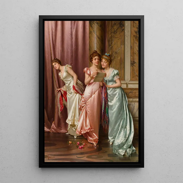 An Illicit Letter - Vittorio Reggianini — framed artwork on a wall
