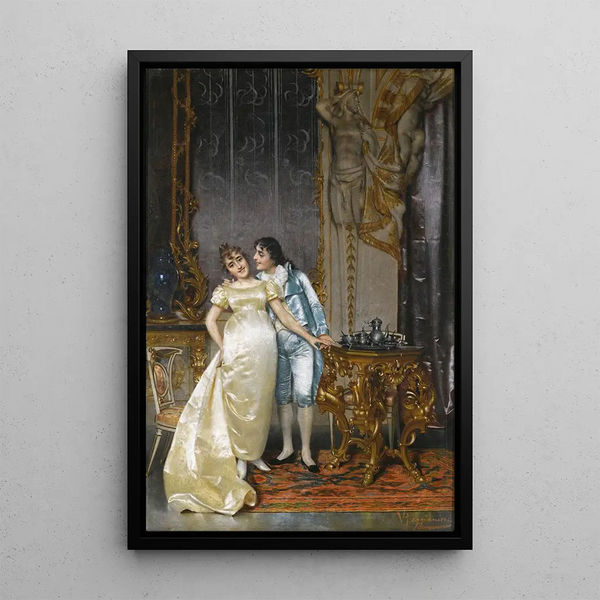 Flirt - Vittorio Reggianini — framed artwork on a wall