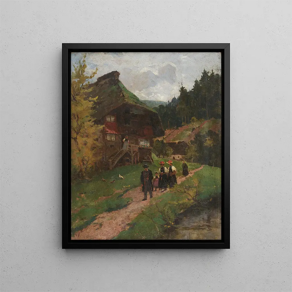 Going to church in Gutach - Vitus Staudacher — framed artwork on a wall
