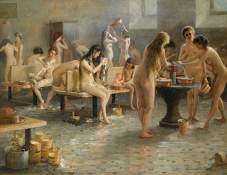 In the bath - Vladimir Alexandrovich Plotnikov — artwork view