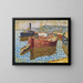 Barges on the Dnieper - Vladimir Baranov-Rossiné — framed artwork on a wall