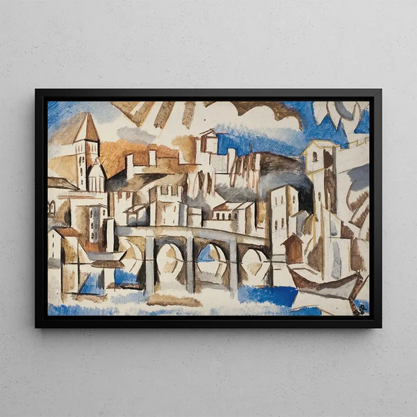 The Bridge - Vladimir Baranov-Rossiné — framed artwork on a wall