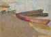 Three boats on the Dnieper - Vladimir Baranov-Rossiné — artwork view