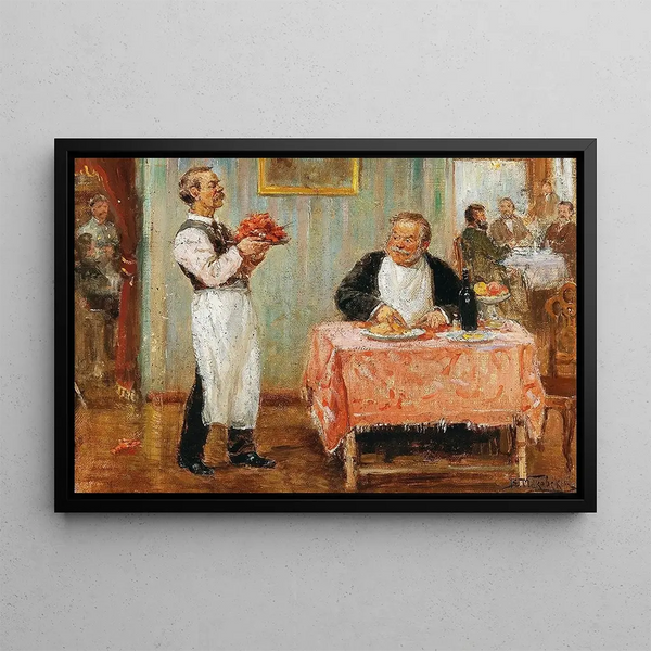 The Gourmet - Vladimir Egorovich Makovsky — framed artwork on a wall