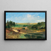 a vast landscape with a village in the background - Vladimir Donatovitch Orlovsky — framed artwork on a wall