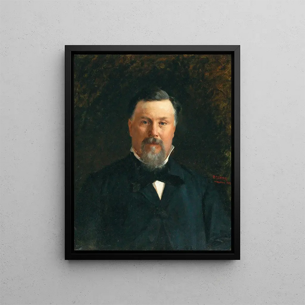 Portrait Painting of Iva Grgurevića - Vlaho Bukovac — framed artwork on a wall