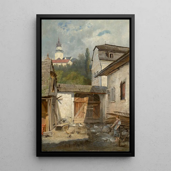 Cour de Kremnica - Vojtech Angyal — framed artwork on a wall