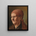 an elderly woman's head - Vojtěch Klimkovič — framed artwork on a wall