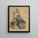 Study of a seated woman - Vojtěch Klimkovič — framed artwork on a wall