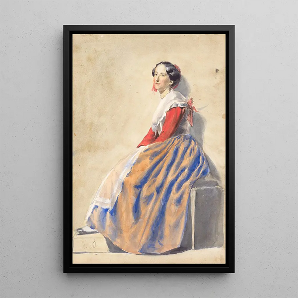 Femme d'Italie - Vojtech Klimkovič — framed artwork on a wall