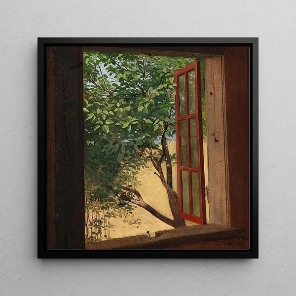 Vrnedamsvej View from an inclined window - Julius Exner — framed artwork on a wall
