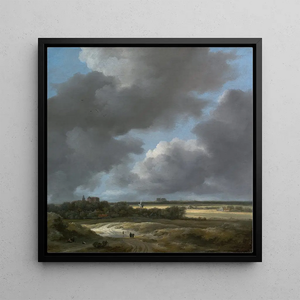 View of Alkmaar - Jacob van Ruisdael — framed artwork on a wall