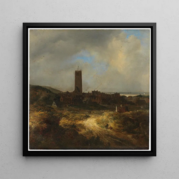 View of Egmond aan Zee - Jacob van Ruisdael — framed artwork on a wall