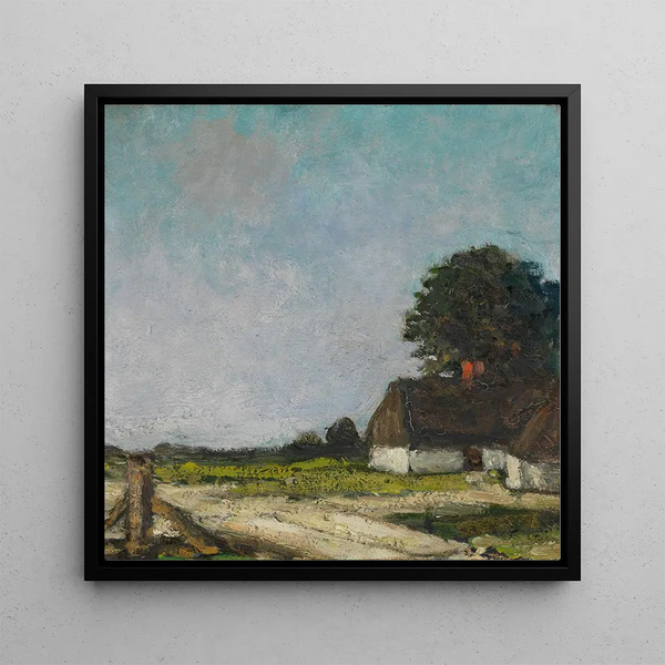 Reproduction of the painting View in the Kempen with a plank bridge - Jakob Smits