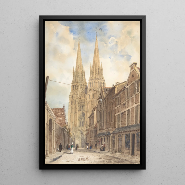View of Bayeux – Thomas Shotter Boys (1832) — framed artwork on a wall